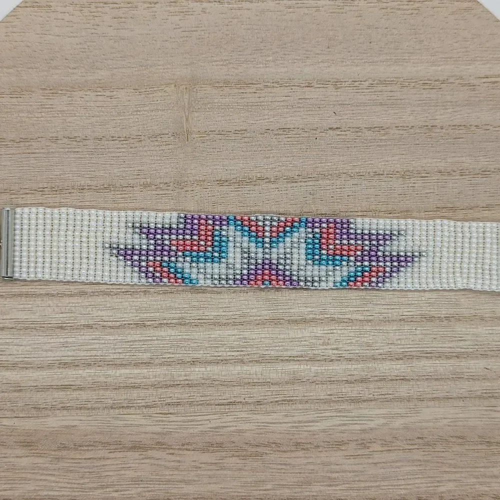 Loom Beaded Bracelet Colorful Starburst